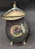 Vintage F.B. Rogers Silver Plated Footed Water Pitcher. This is approx 7 1/2" x 5 1/4" x 8 1/2" Image - 6