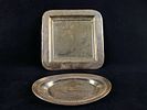 Vintage - Antique Lot of Oval & Square Silver Plated Serving Dishes. Vintage - Antique Lot of Image - 1