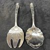 Arthur Court Cast Aluminum Rabbit Bunny Serving Utensils Spoon Set. Etched markings on the back Image - 9