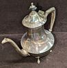 Vintage Crescent Silver Plate Tea Pot. This is approx 9 1/2" x 6" x 10" and it weighs 1.96lb. Image - 2