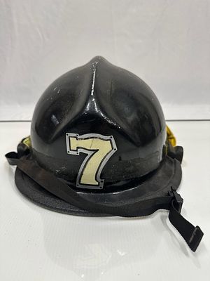 Cairns and Brother Style Black Safeco Firefighter Helmet R184. Vintage firefighter helmet with 