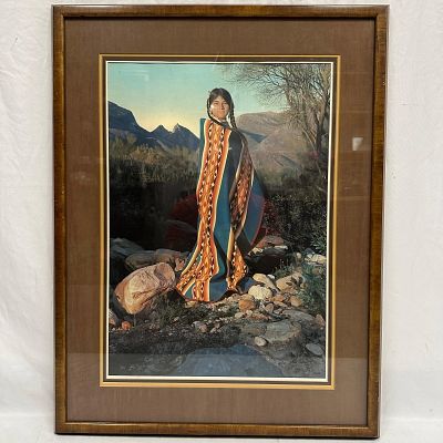Donald V. Crowley Limited Edition Lithograph Desert Sunset Signed and Numbered Framed. Limited 