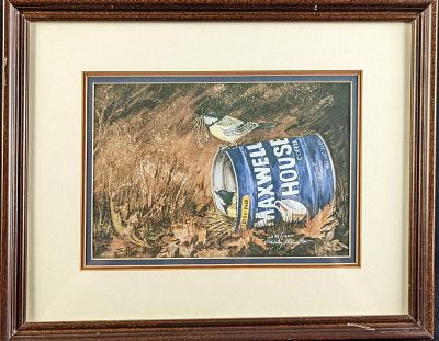 F18 Framed Shirley Hamilton Little Birds LE Print. Here is an adorable print of two little birds 