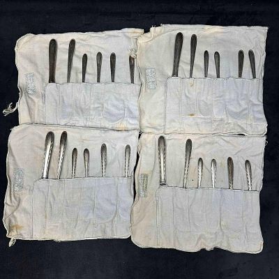 Towle Silver Flutes Silverware Place Setting Fork Spoon Knife Sterling Silver Utensils Y Monogram. 