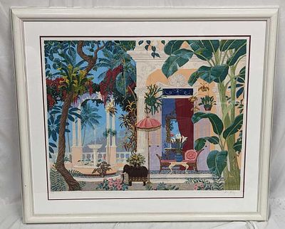 Framed John Kiraly Miss Liza's Hide Away Trial Proof Rare. The framed print is approx 48"x x 2" 