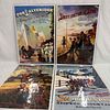 Vintage Style Lonely Dog Series Ivan Clarke Four Poster Set Screen Print Posters. These small Image - 2