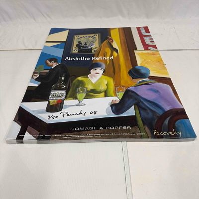 Absinthe Refined Ad Poster Homage A Hopper by John Pacovsky Hand Signed and Numbered Set Lot of 