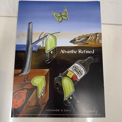 Absinthe Refined Ad Poster Homage A Dali by John Pacovsky Hand Signed and Numbered Set Lot of 
