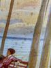 Framed Tropical Beach Art Print. This is a nice print of a watercolor painting. The image shows Image - 5