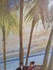 Framed Tropical Beach Art Print. This is a nice print of a watercolor painting. The image shows Image - 6