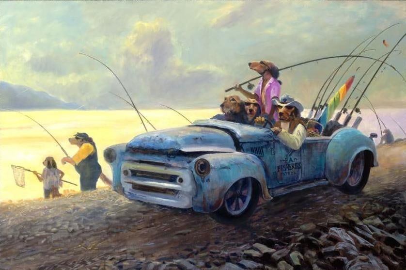 S&N Ivan Clarke "Port Alveridge Fisheries Patrol" Medium Gicl&eacute;e. S&amp;N Ivan Clarke "Port 