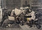 James Dobie "A Little Mortgage" Engraving After Walter Dendy Sadler. A Little Mortgage antique Image - 1