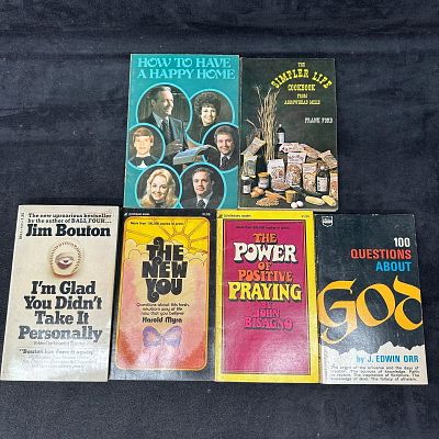 Vintage Religious And Self Help Paperback Book Lot of Six. Group of vintage paperback books 