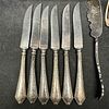 Silver Plated Silverware Set Forks Knives Spoons Lot of 17 Seventeen. Each piece has a unique Image - 1