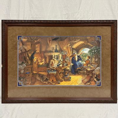 Scott Gustafson Merlin and Arthur Signed and Numbered Artwork Print. Framed limited edition art 
