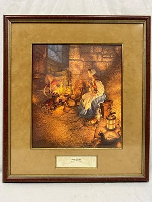 Rumpelstiltskin Pencil Signed and Numbered Scott Gustafson Art Print. Framed limited edition art 