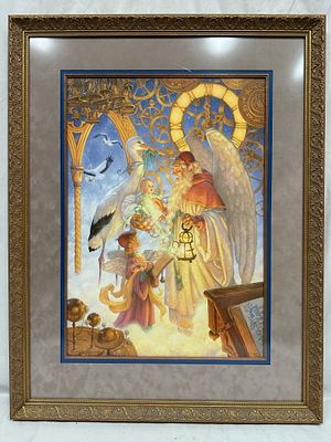 Scott Gustafson The Journey Begins Framed Art Print Hand Signed. Framed limited edition print 
