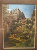 Framed San Francisco Lombard Street Foil Metal Etching Style Art Print. Framed art print Image - 1