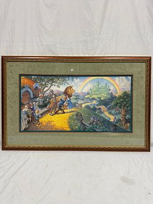 The Wizard of Oz Signed and Numbered Scott Gustafson Art Print. Framed limited edition print 