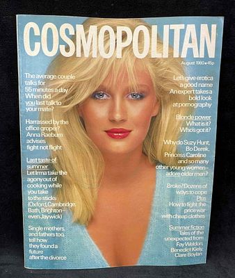 Vintage Cosmopolitan Magazine August 1980 Dora Carrington. This lot contains a Vintage 