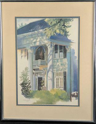 Gary Curtis Limited Print Beautiful House. Limited edition hand signed print of water-color 