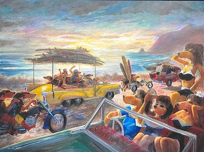 S&N Ivan Clarke "Surf Highway" Framed Gicl&eacute;e. S&amp;N Ivan Clarke "Surf Highway" Framed Gicl&eacute;e 