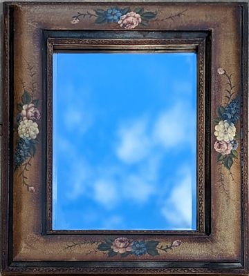 Vintage Style Replica Rose Wall Mirror. Here is a recently made mirror made to resemble a 