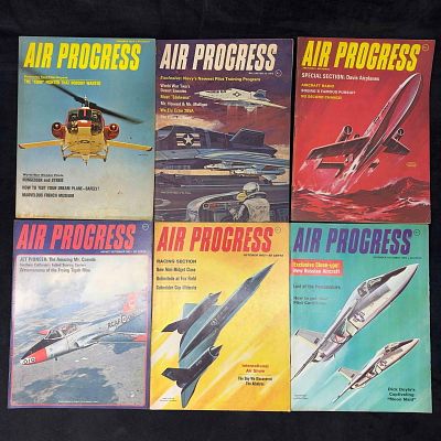 Air Progress Magazine 1965 Lot of 6 Six Magazines Collection Set. This Air Progress 1965 