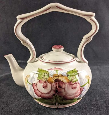 Teapot Hand Painted Teapot Ceramic Portugal This teapot was made and hand-painted in Portugal. 