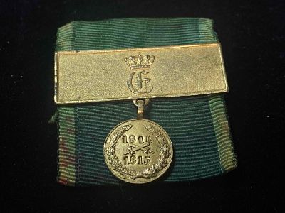 1813-1815 Saxony - Altenburg Veterans Service Badge 
Ribbon Intact with some 