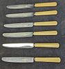 6 Joseph Elliot & Sons Celluloid Handed Knives. 6 Joseph Elliot &amp; Sons Celluloid Handed Image - 3
