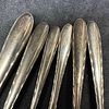 Towle Silver Flutes Silverware Place Setting Fork Spoon Knife Sterling Silver Utensils Y Monogram. Image - 5