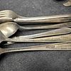 Towle Silver Flutes Silverware Place Setting Fork Spoon Knife Sterling Silver Utensils Y Monogram. Image - 7