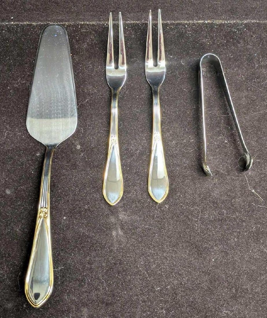 German 3Plus Solingen 18/10 Pie Server Ice Tongs & Forks. German 3Plus Solingen 18/10 Pie Server 
