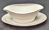 Retired International Juliet Gravy Boat With Underplate. This is approx 9 1/4" x 6" x 3 1/4" Image - 1