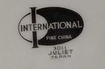 Retired International Juliet Gravy Boat With Underplate. This is approx 9 1/4" x 6" x 3 1/4" Image - 5