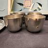 Modern and Colonial Pewter Kirk Stieff Plate and Four Jefferson Cup Set. This set includes four Image - 5