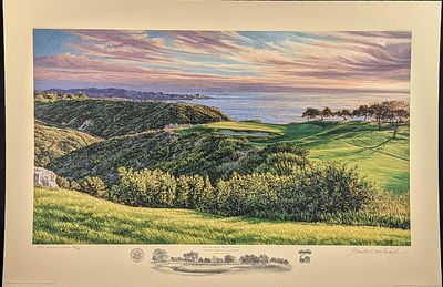 Linda Hartough Artist Proof Litho 2008 US Open Championship. "2008 US Open Championship Third 