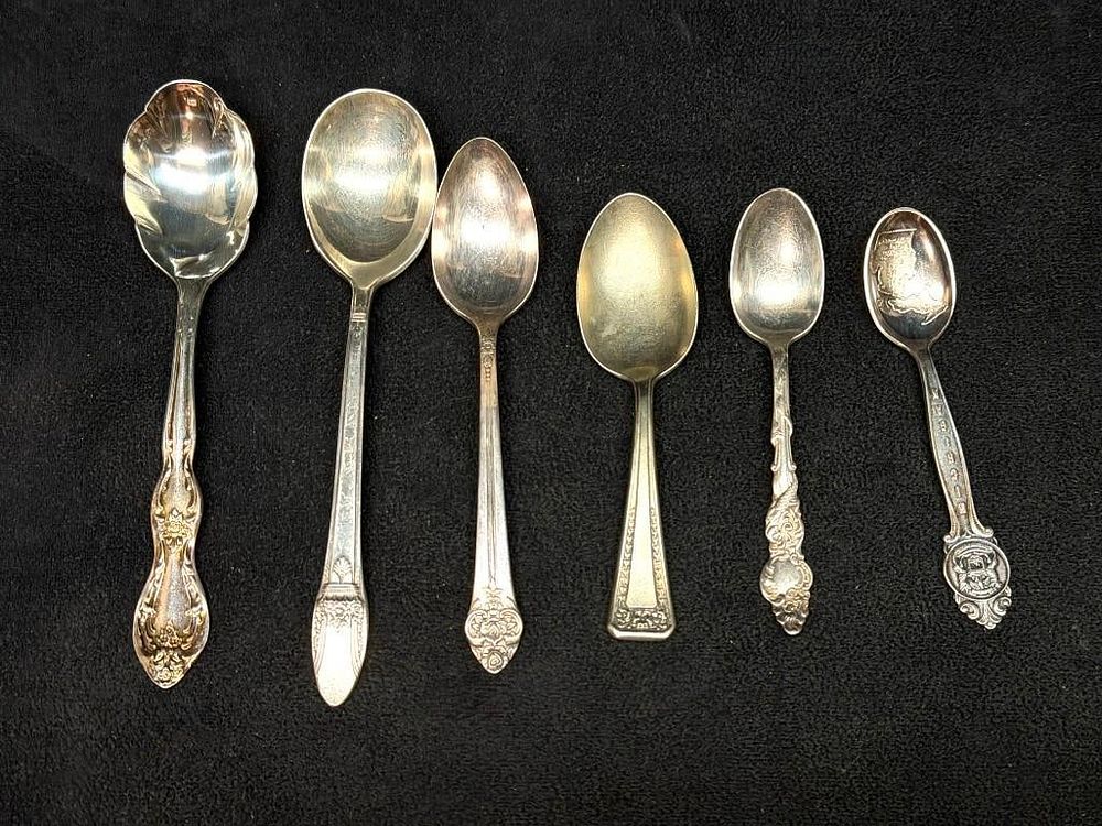 8 Vintage Silver Plated Spoons Souvenir & Flatware. Souvenir. This lot includes: 
(1)Michigan 