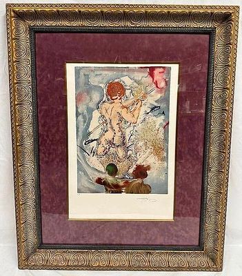Sinbad Le Marin By Salvador Dali. Color lithograph by Salvador Dali titled "Sinbad le Marin" 