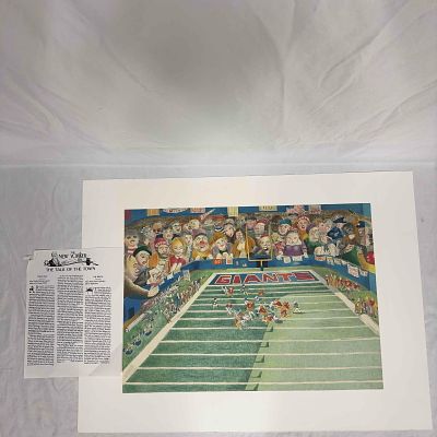 Robert Cenedella Lithograph Color Print The Giants #2. Includes one article print featuring 