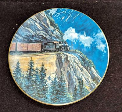 LE The Age Of Steam Christian Bell Porcelain Plate. "Gateway To The Yukon" By Theodore A. 