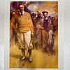 Old Guard Giclee Art Print of Golfers Printed on Canvas Textured Paper. Giclee art print Image - 2