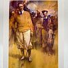 Old Guard Giclee Art Print of Golfers Printed on Canvas Textured Paper. Giclee art print Image - 3