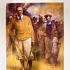 Old Guard Giclee Art Print of Golfers Printed on Canvas Textured Paper. Giclee art print Image - 6