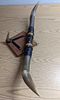 Bull Horn Wall Mount Coat Hanger. Made of real bull horns, wood, and leather. The maker and Image - 5