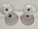 2 Vintage Glass Martini Glasses B. The maker and date of creation are unknown. Each glass is Image - 7