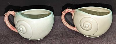 2 Vintage Retired Fitz & Floyd Oceana Flat Cups G K57. 2 Vintage Retired Fitz &amp; Floyd Oceana 