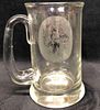 Large Glass Etched Mug With Mickey Finn Show & Cast. This lot conatins a glass mug etched with Image - 2
