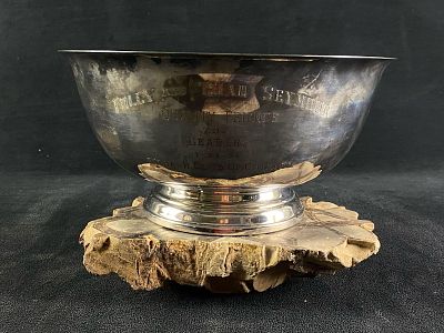 Vintage International Webster - Wilcox Engraved Footed Bowl. This Vintage piece has been tested 